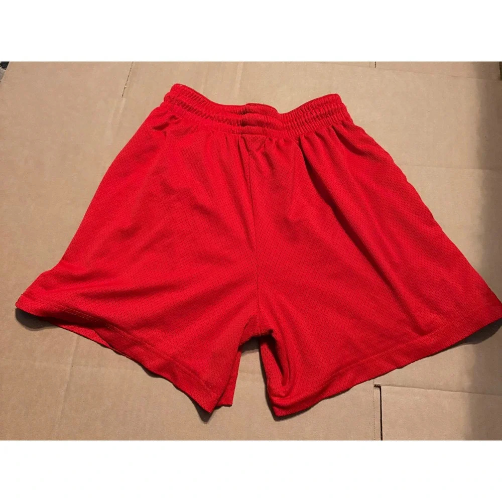 Nike Mesh Athletic Shorts Kids Size M Red Good Breathable Swoosh Logo